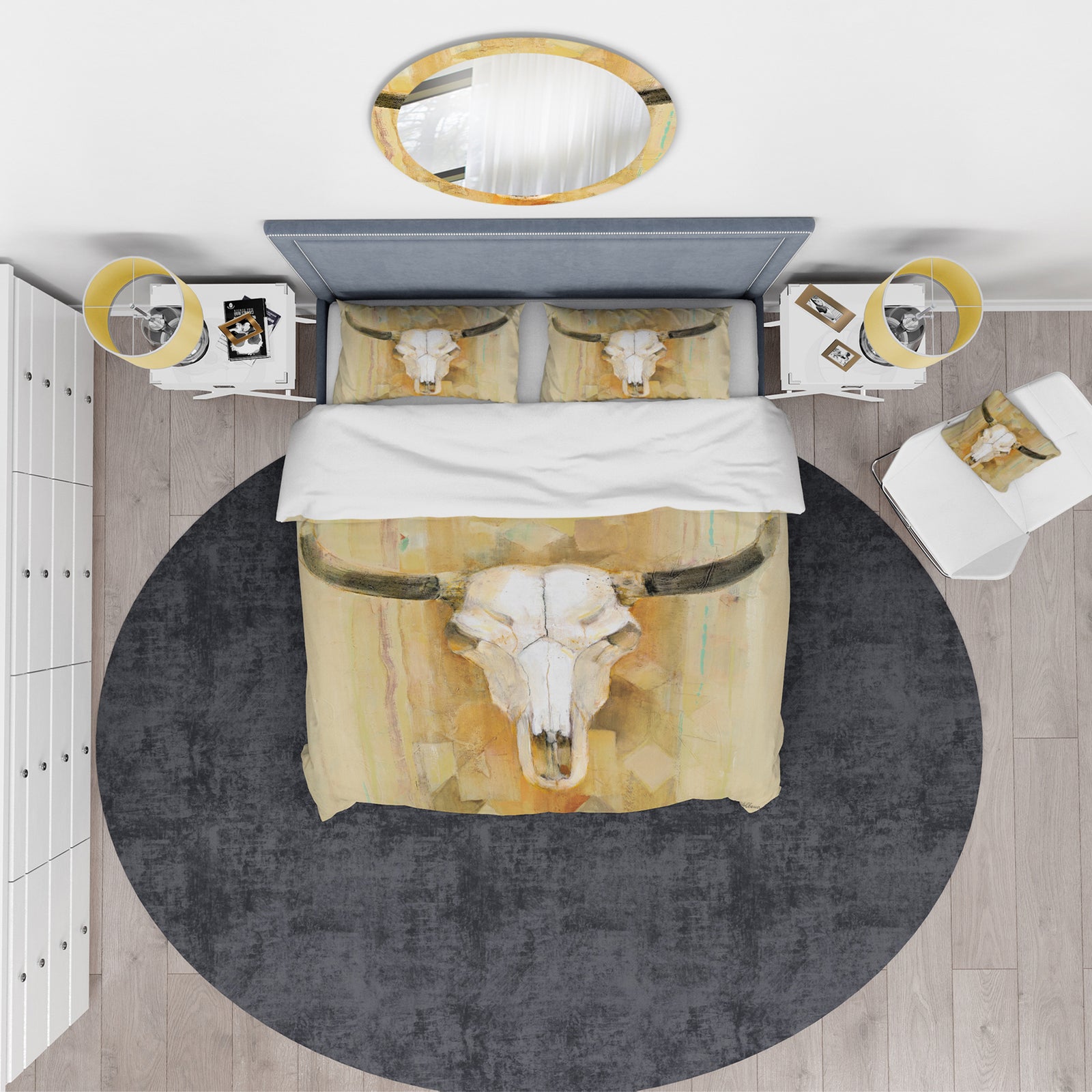 His southwest bones - Glam Duvet Cover Set