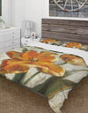 Parrot Tulips I on Ivory - Cottage Duvet Cover Set