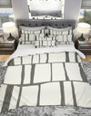 minimalist black and white I - Geometric Duvet Cover Set