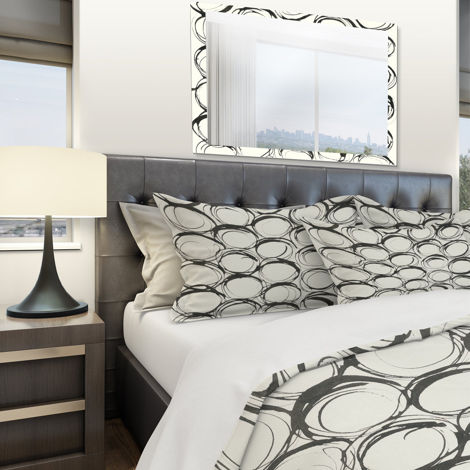 minimalist black and white II - Geometric Duvet Cover Set