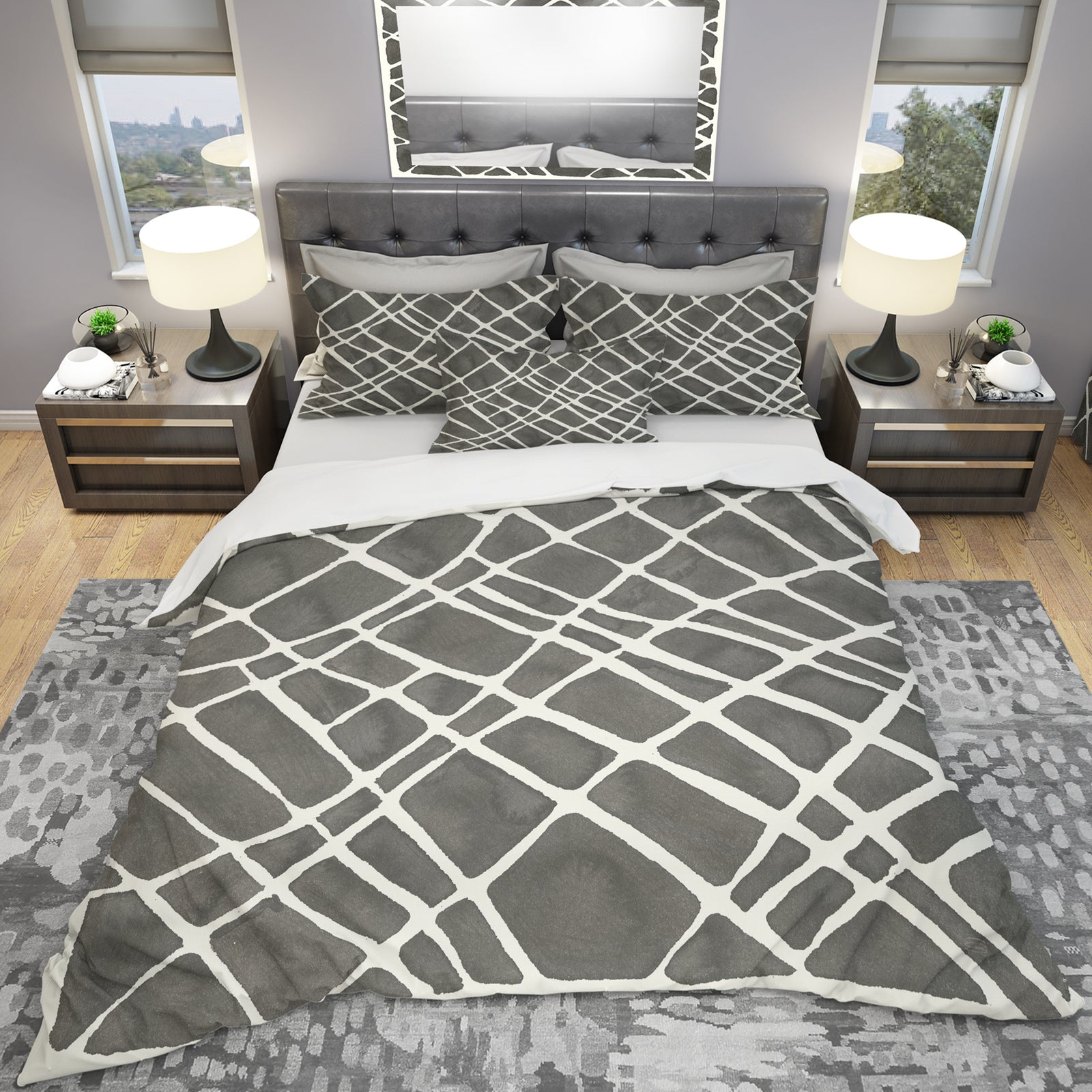 Minimalist Graphics V - Geometric Duvet Cover Set