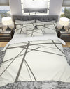 minimalist black and white III - Geometric Duvet Cover Set