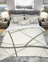 minimalist black and white IV - Geometric Duvet Cover Set