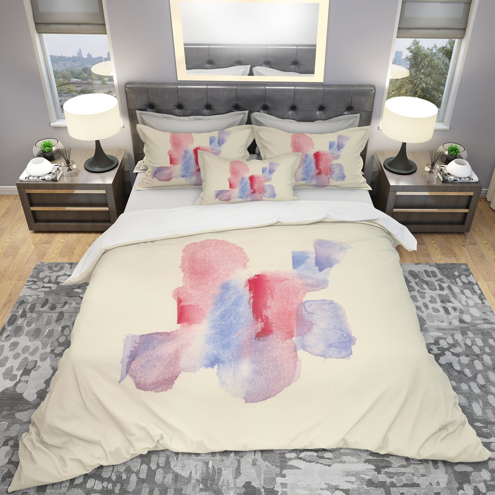 geometric Pastel II - Geometric Duvet Cover Set