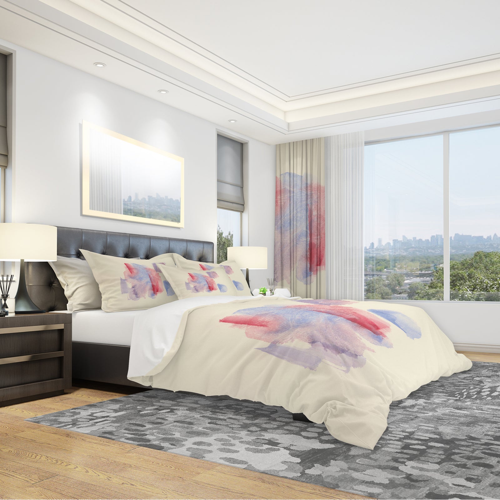 geometric Pastel I - Geometric Duvet Cover Set