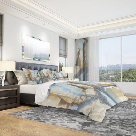 River Run II - Geometric Duvet Cover Set