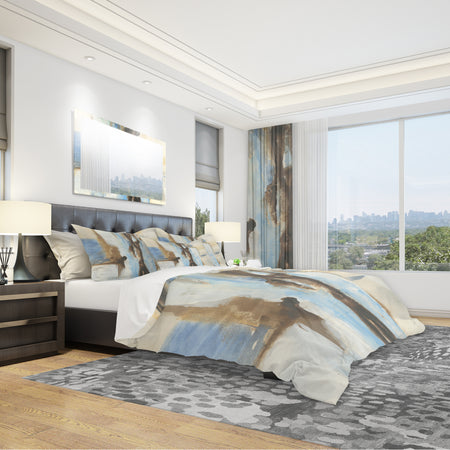 River Run I - Geometric Duvet Cover Set