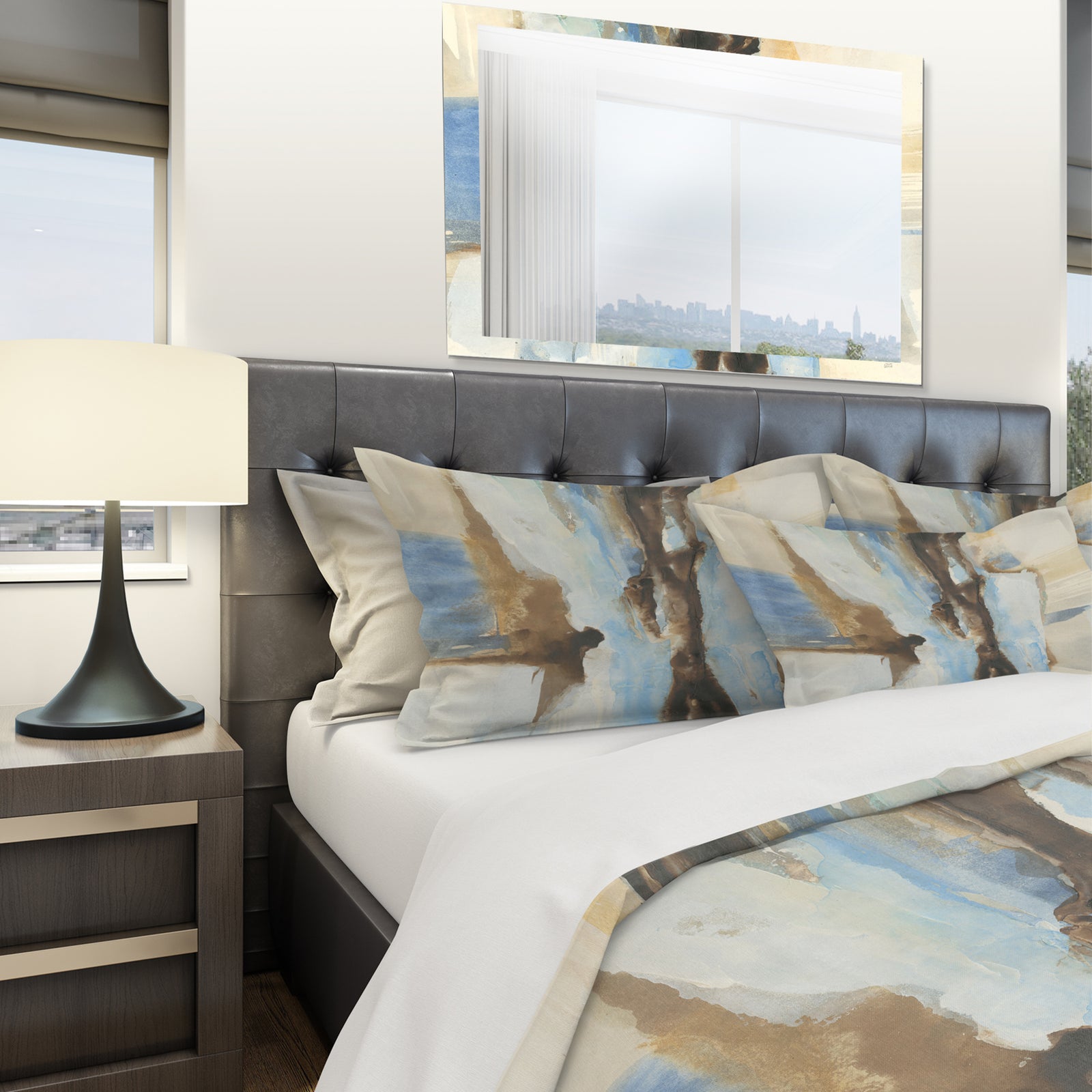 River Run I - Geometric Duvet Cover Set