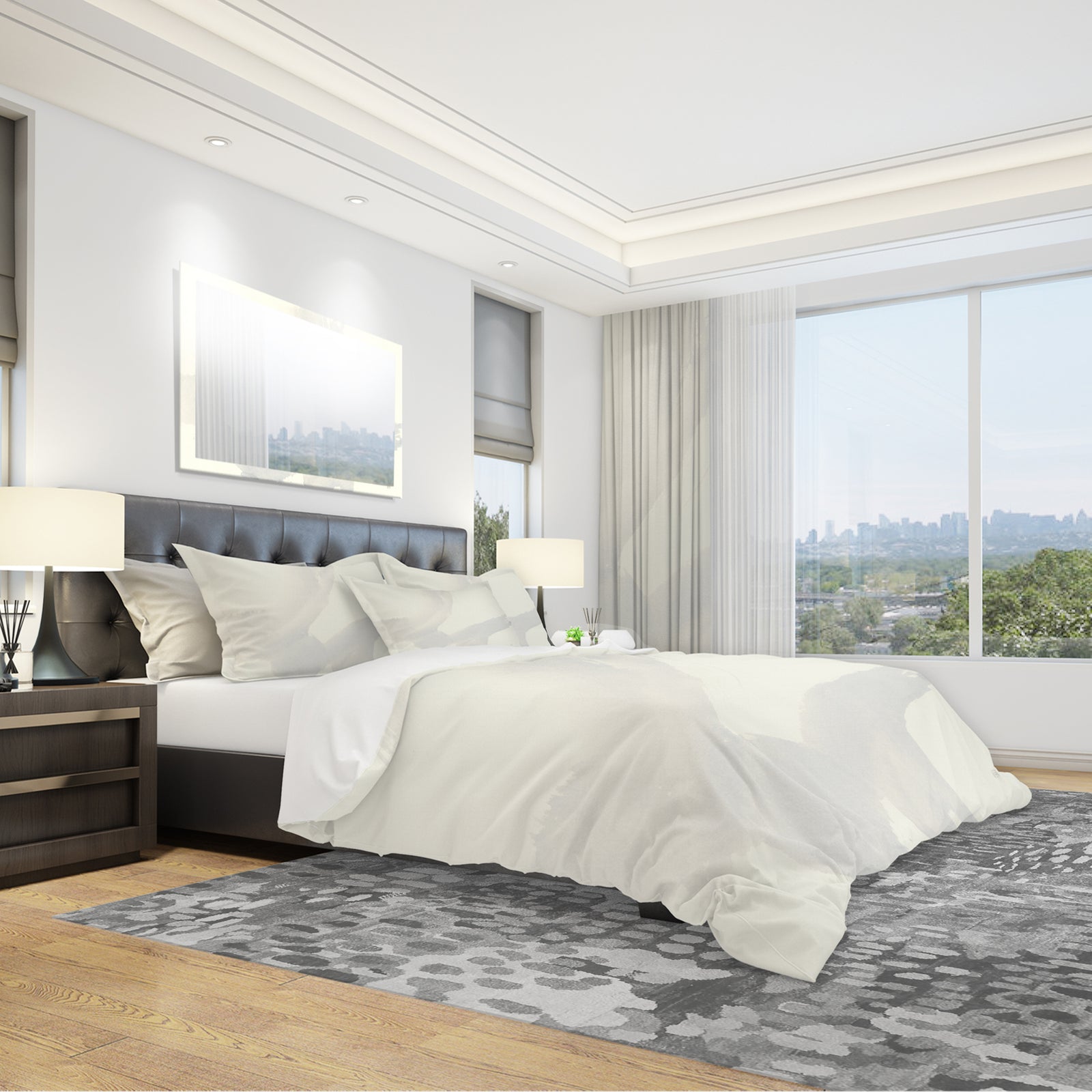 minimal geometric Zen III - Geometric Duvet Cover Set