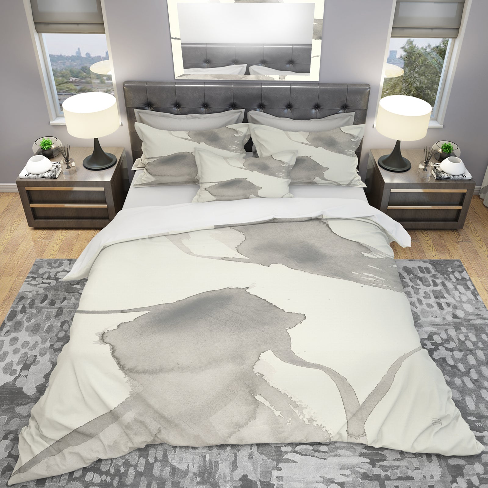 minimal geometric Zen IV - Geometric Duvet Cover Set