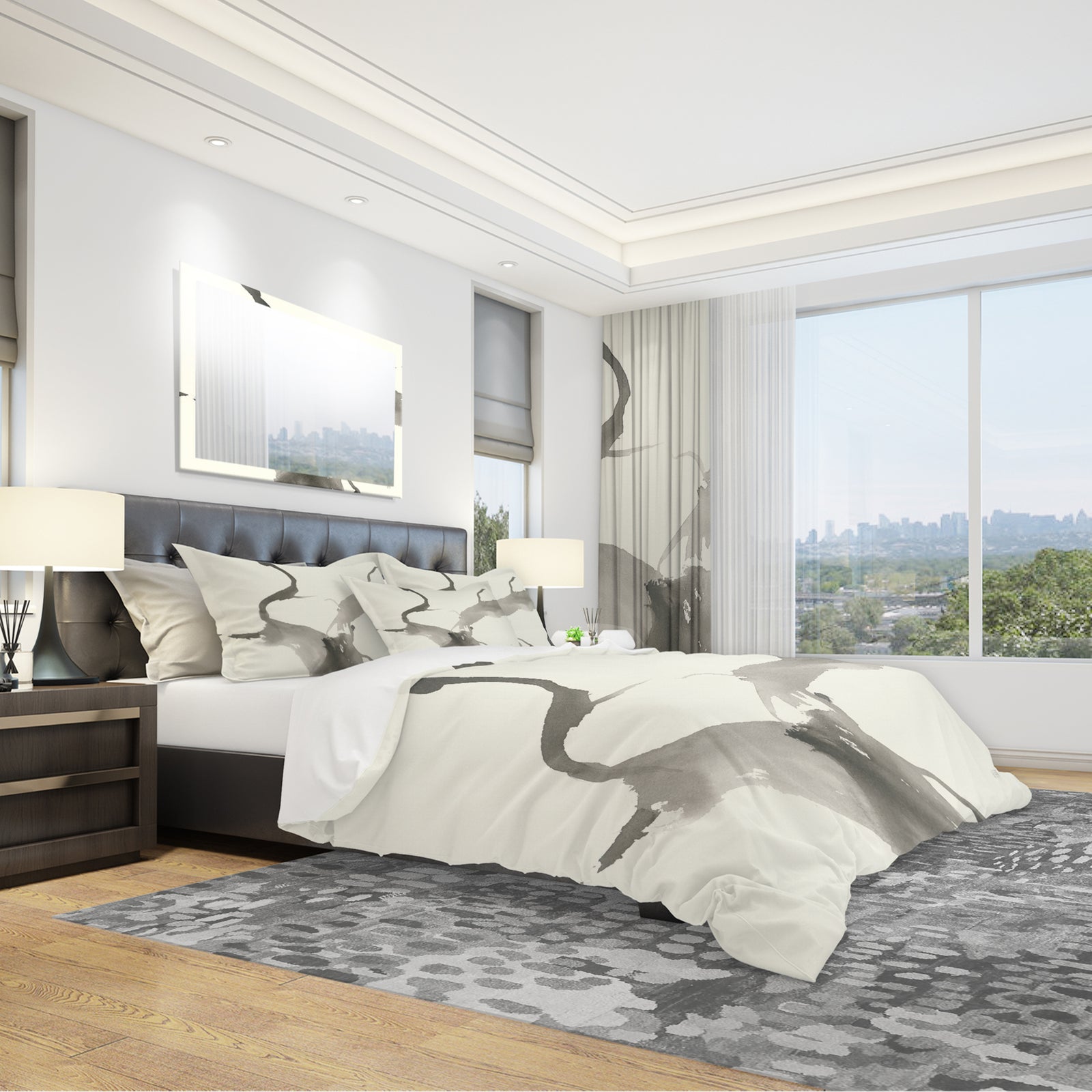 minimal geometric Gesture II - Geometric Duvet Cover Set
