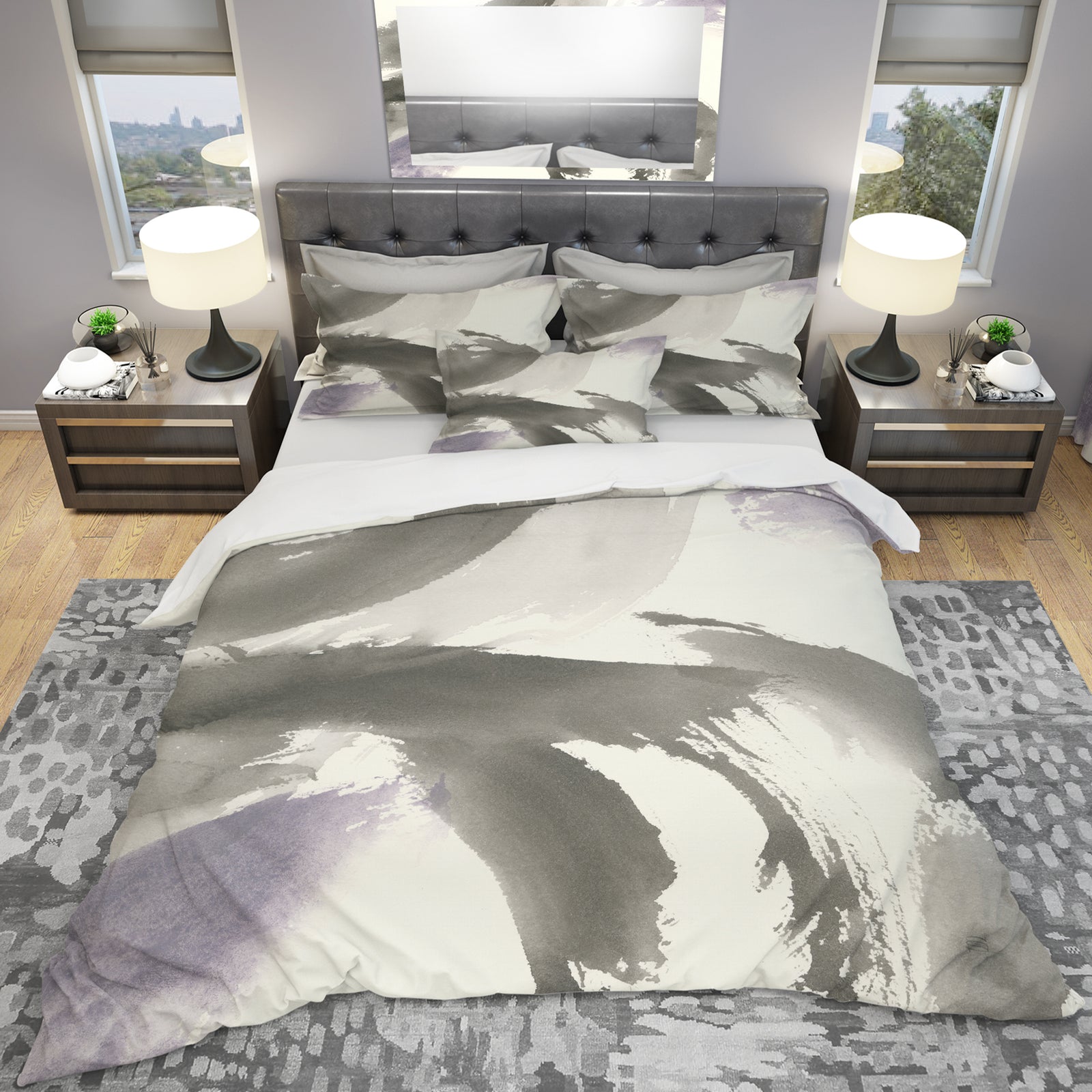 minimal geometric Gesture III - Geometric Duvet Cover Set