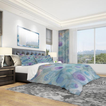 Watercolor Geometrical Circles II - Geometric Duvet Cover Set