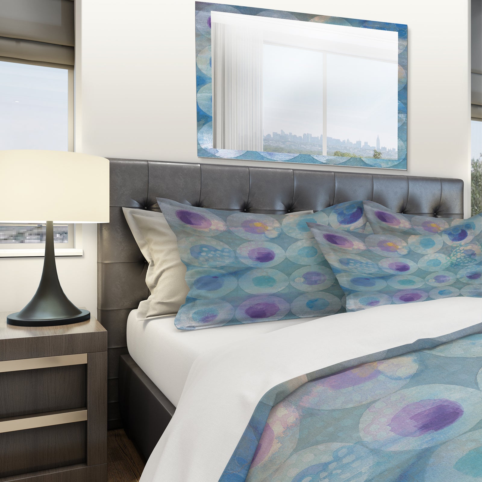Watercolor Geometrical Circles II - Geometric Duvet Cover Set