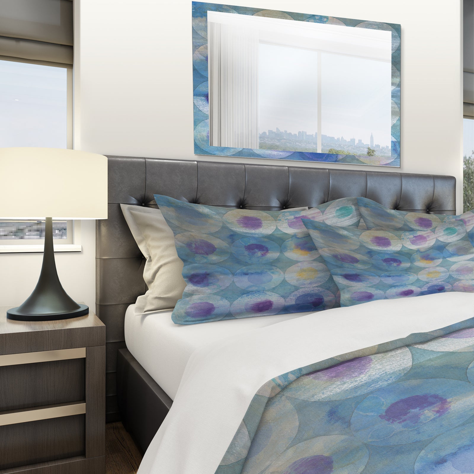 Watercolor Geometrical Circles I - Geometric Duvet Cover Set