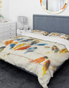 Multicolor Bird Meeting - Traditional Duvet Cover Set