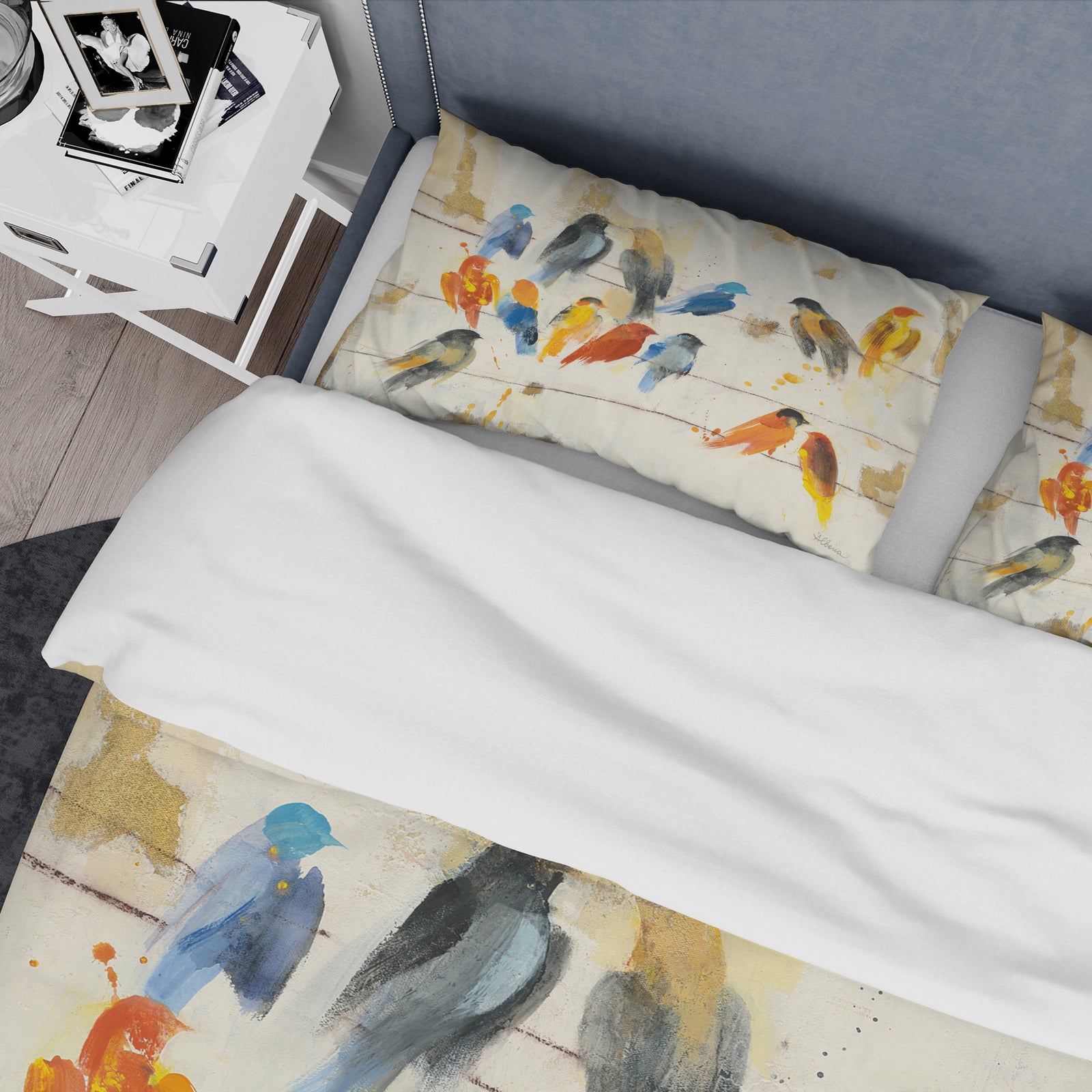Multicolor Bird Meeting - Traditional Duvet Cover Set