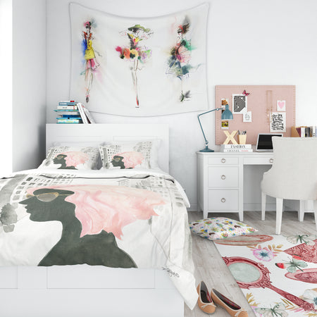 Glam Pink Ladies IV - Teenage Duvet Cover Set