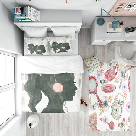 Glam Pink Ladies III - Teenage Duvet Cover Set