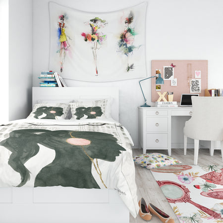 Glam Pink Ladies III - Teenage Duvet Cover Set