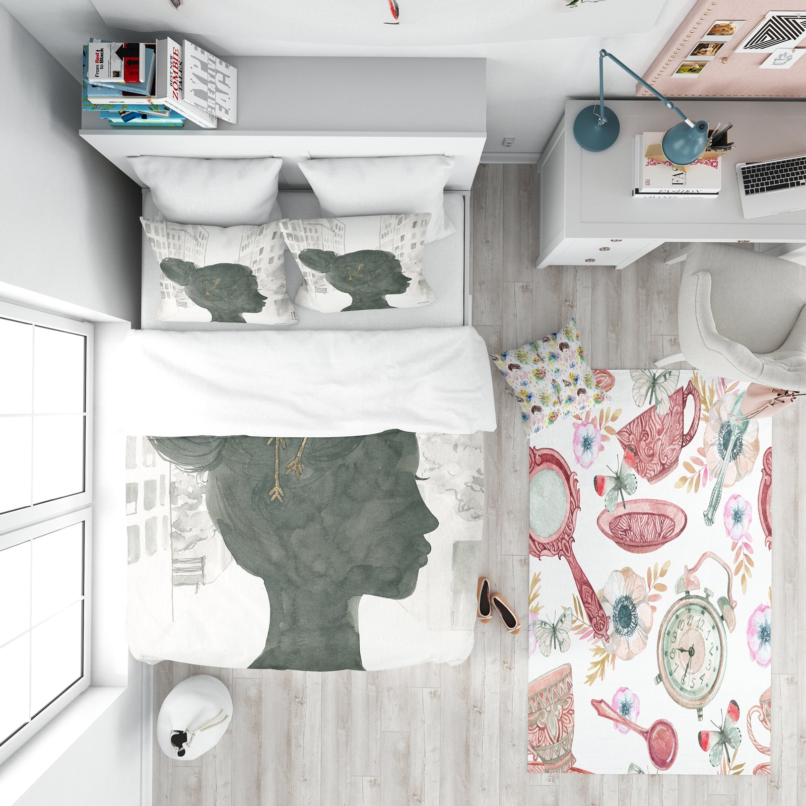 Glam Pink Ladies I - Teenage Duvet Cover Set