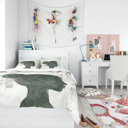 Glam Pink Ladies I - Teenage Duvet Cover Set