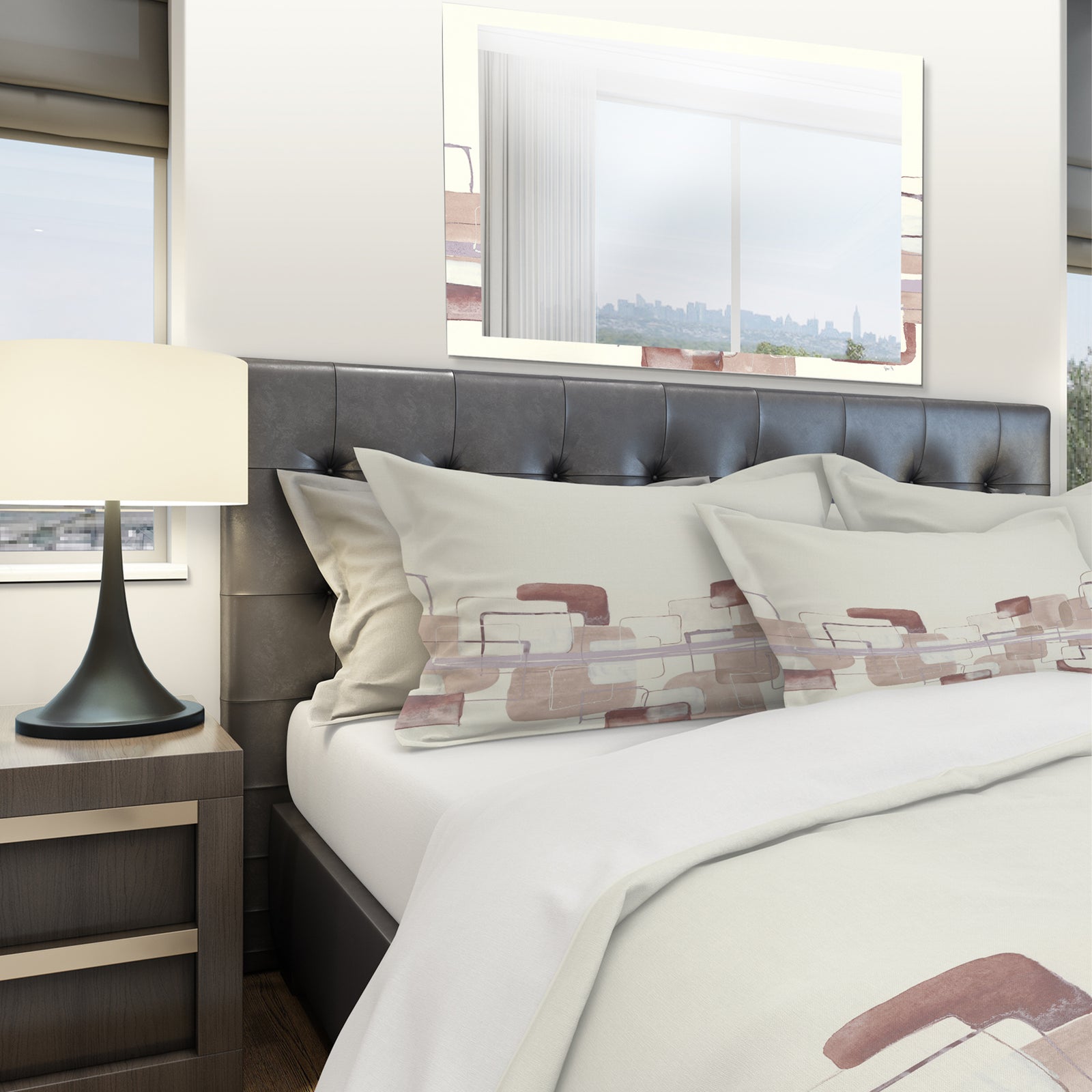 Watercolor Minimal Boxes I - Geometric Duvet Cover Set