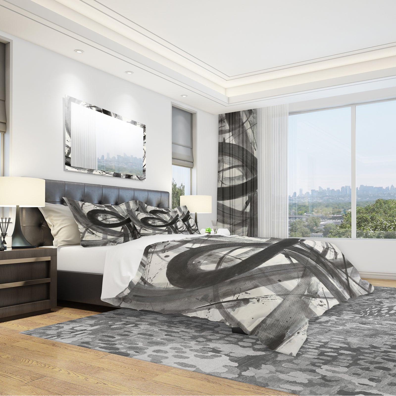 Minimalistic Roller III - Geometric Duvet Cover Set