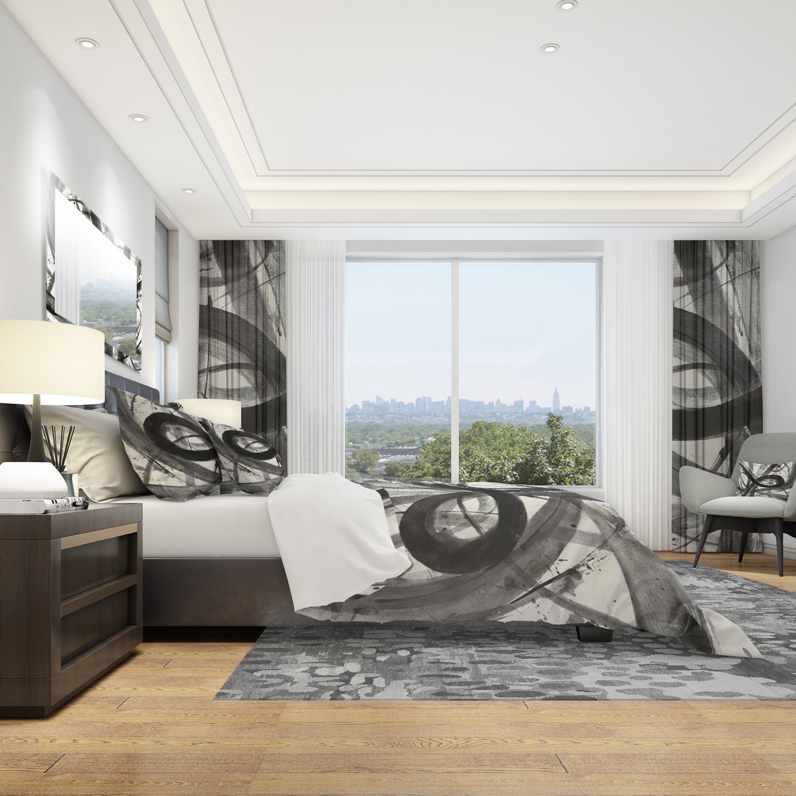 Minimalistic Roller III - Geometric Duvet Cover Set