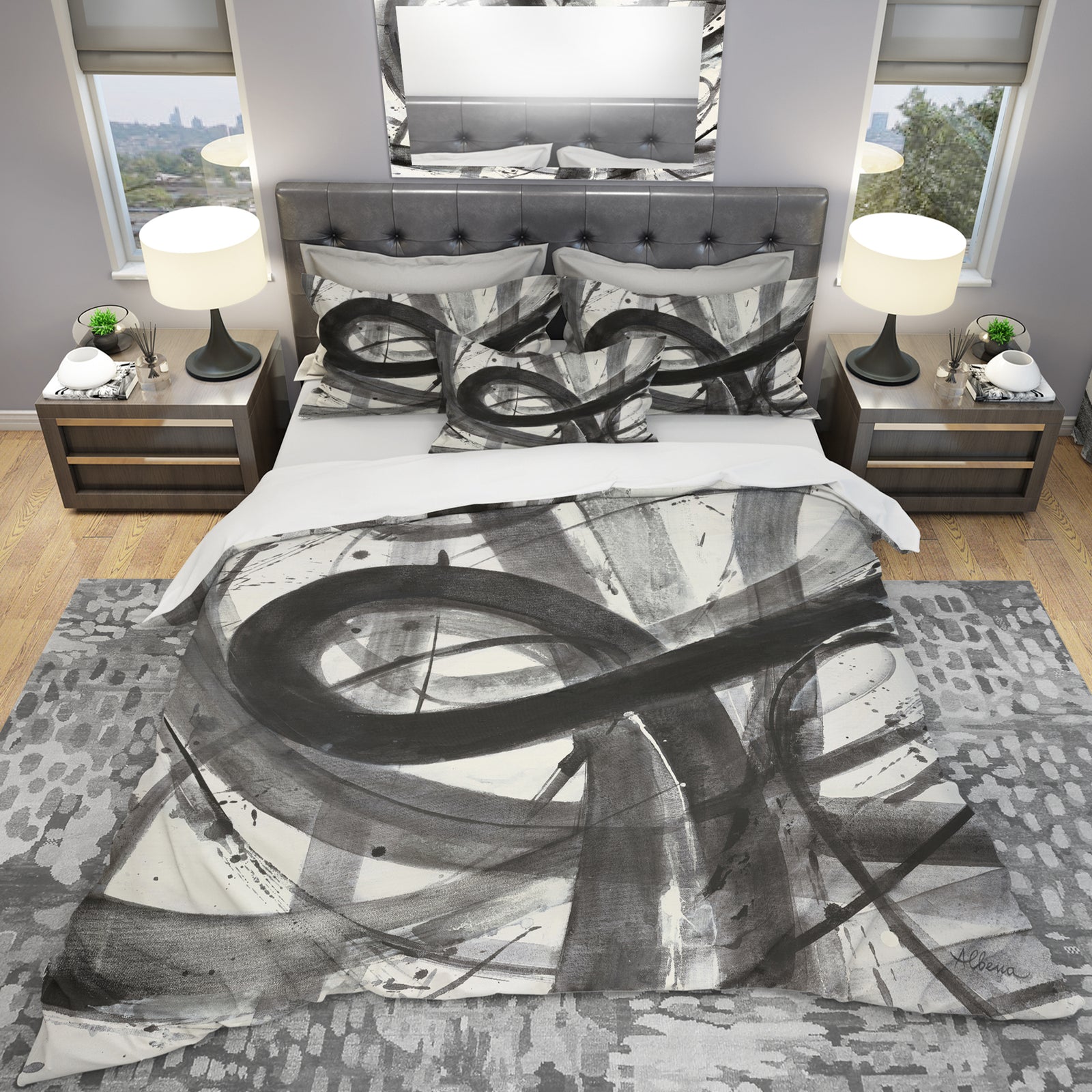 Minimalistic Roller III - Geometric Duvet Cover Set