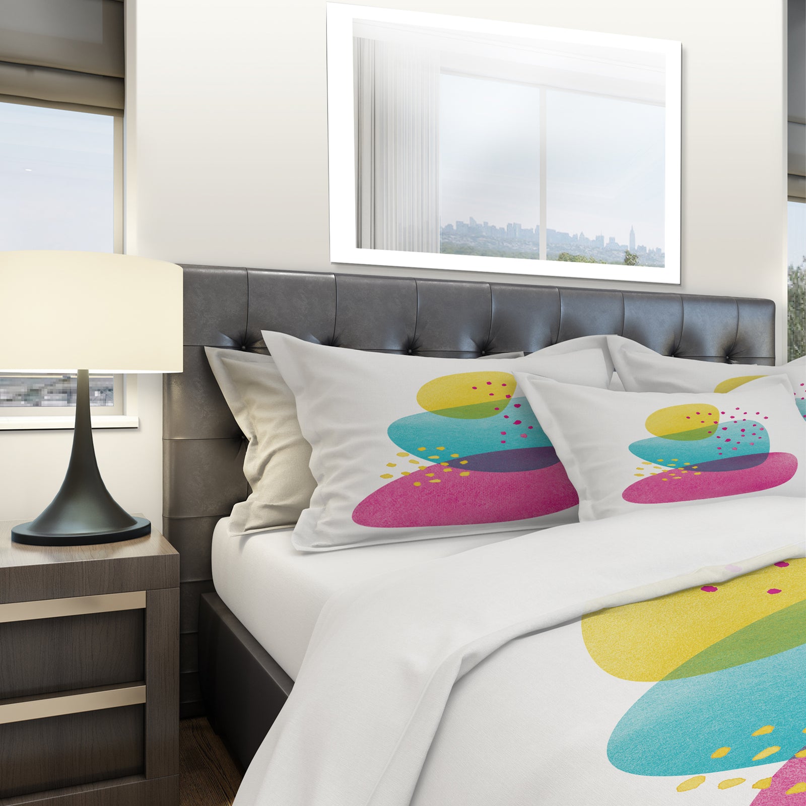 Minimal Spots Balance IV - Geometric Duvet Cover Set