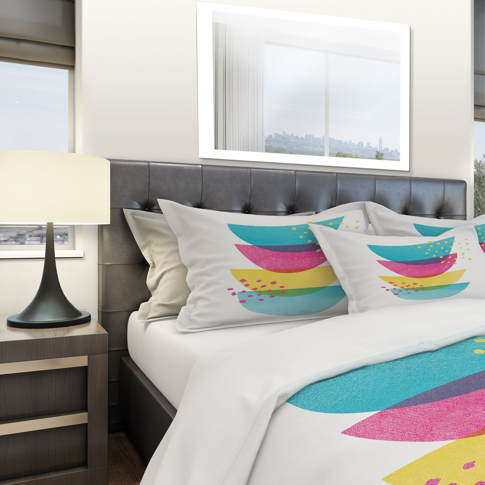 Minimal Spots Balance III - Geometric Duvet Cover Set