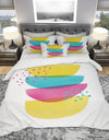 Minimal Spots Balance II - Geometric Duvet Cover Set