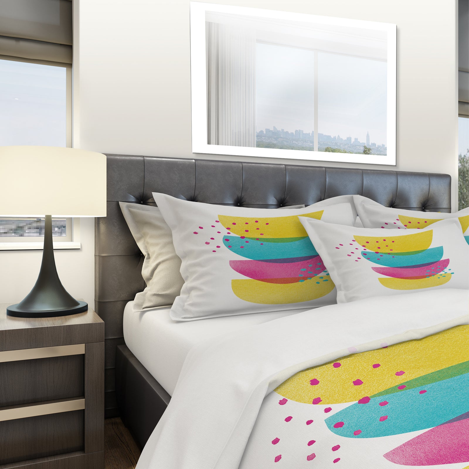 Minimal Spots Balance II - Geometric Duvet Cover Set