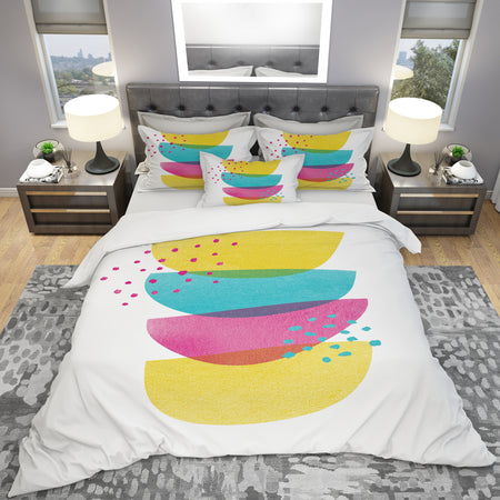Minimal Spots Balance II - Geometric Duvet Cover Set