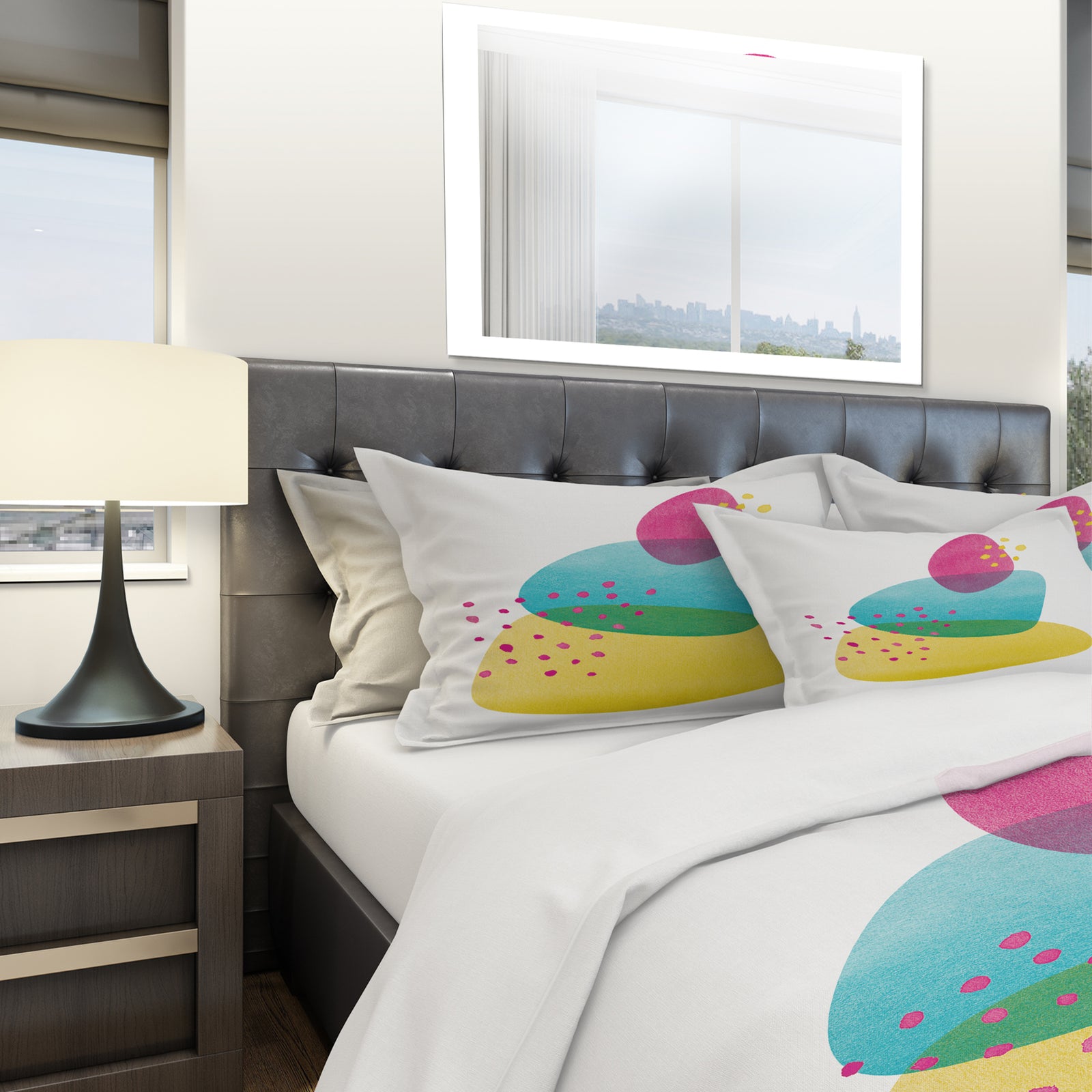 Minimal Spots Balance I - Geometric Duvet Cover Set