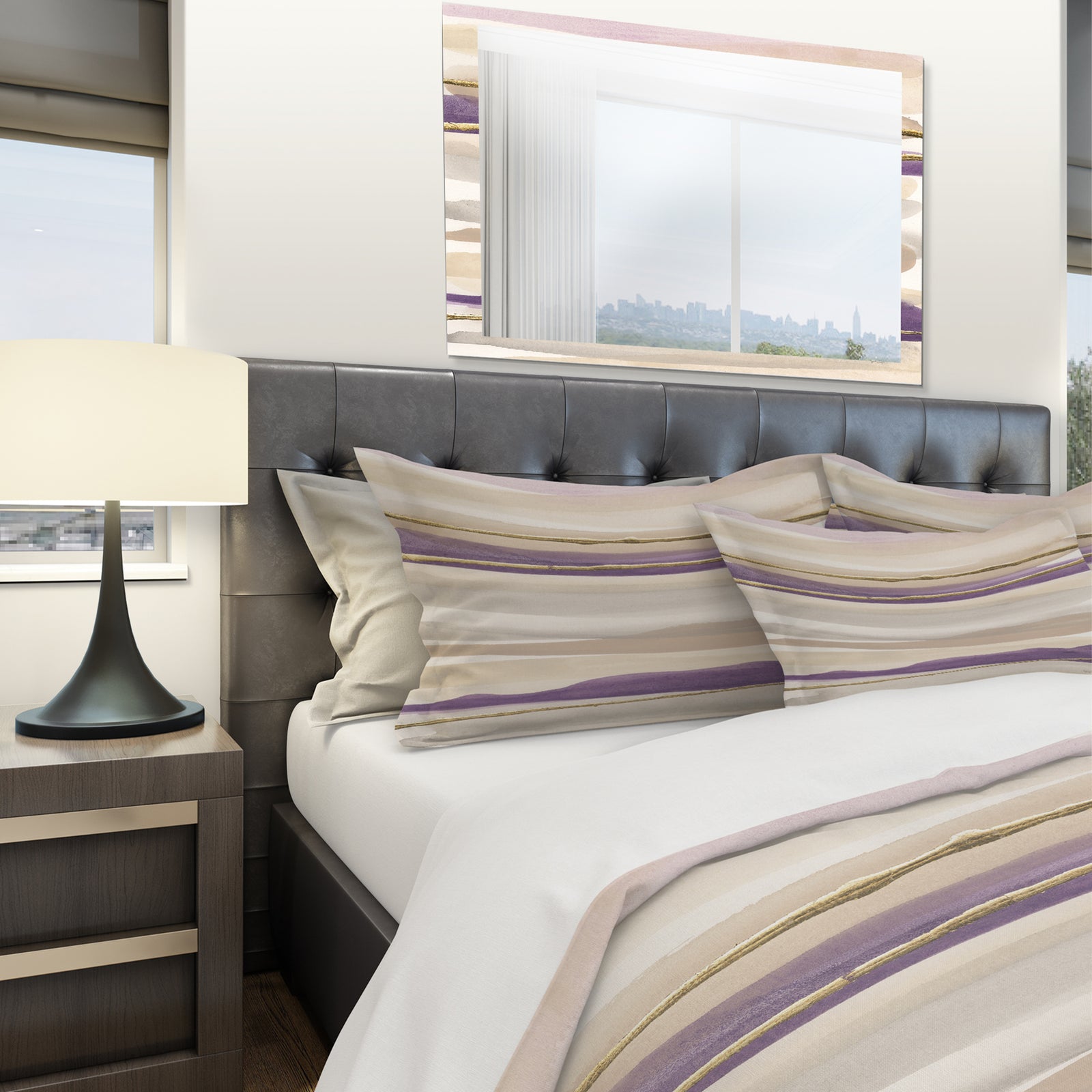 Shape of Glam Purple III - Geometric Duvet Cover Set