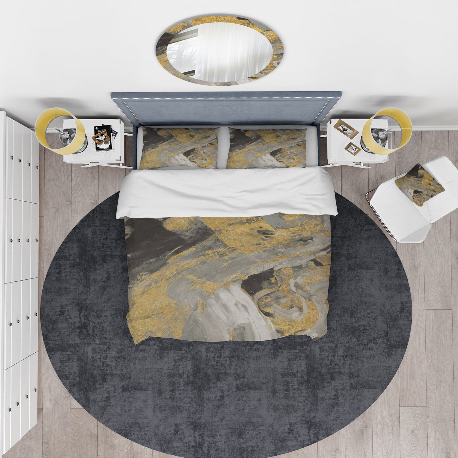 Marble Gold and Black - Glam Duvet Cover Set