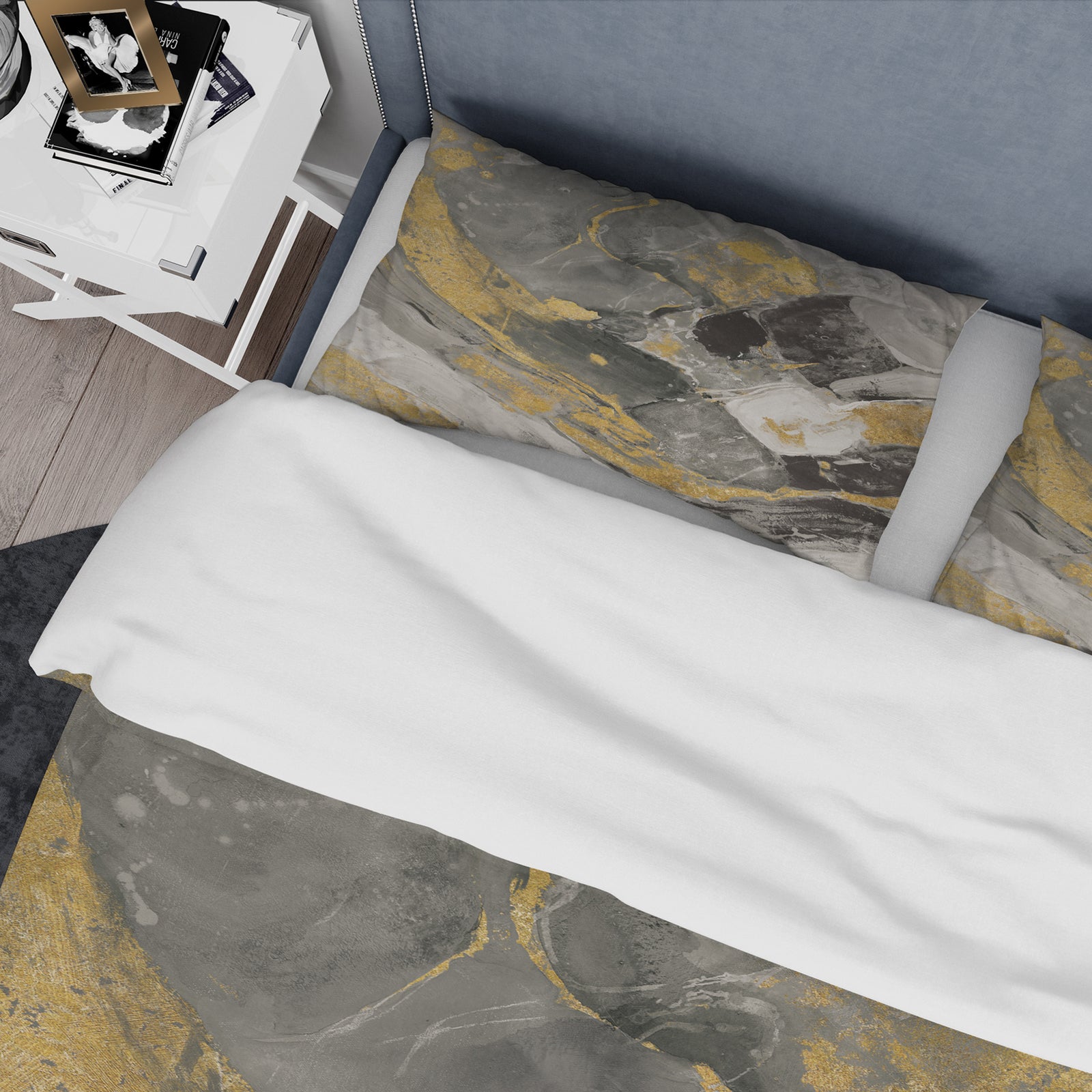 Marble Gold and Black II - Glam Duvet Cover Set