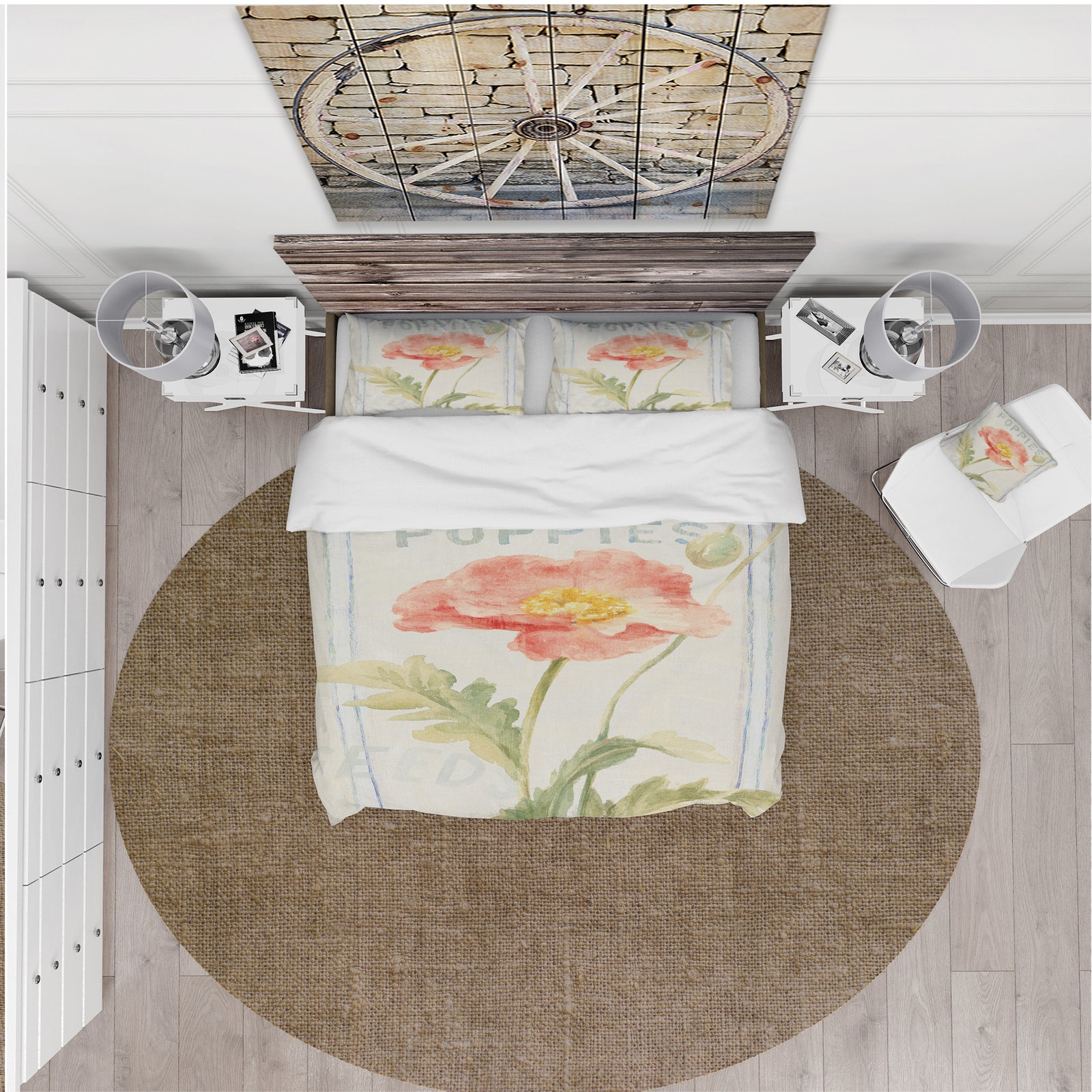 Floursack Florals IV - Cottage Duvet Cover Set
