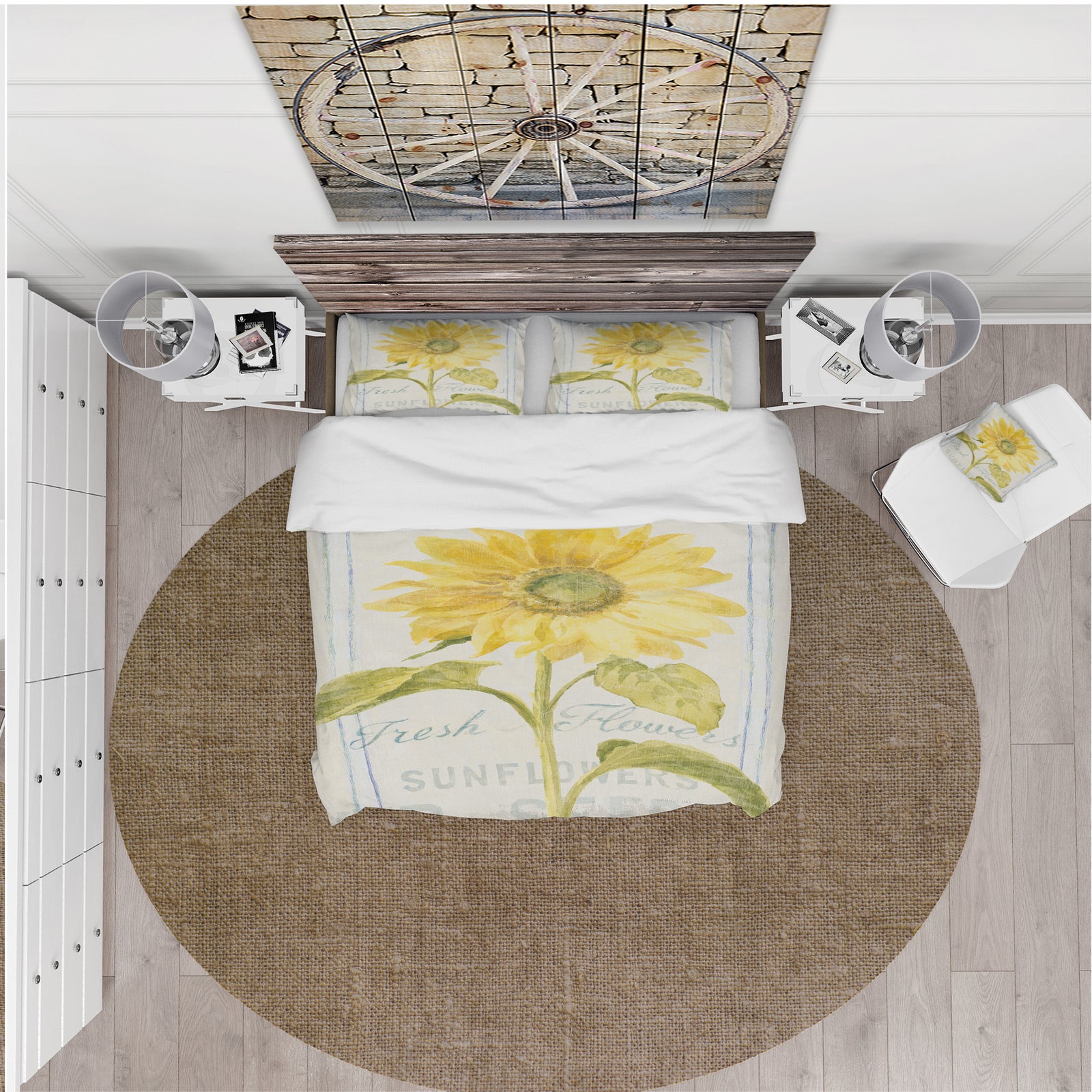 Floursack Florals II - Cottage Duvet Cover Set