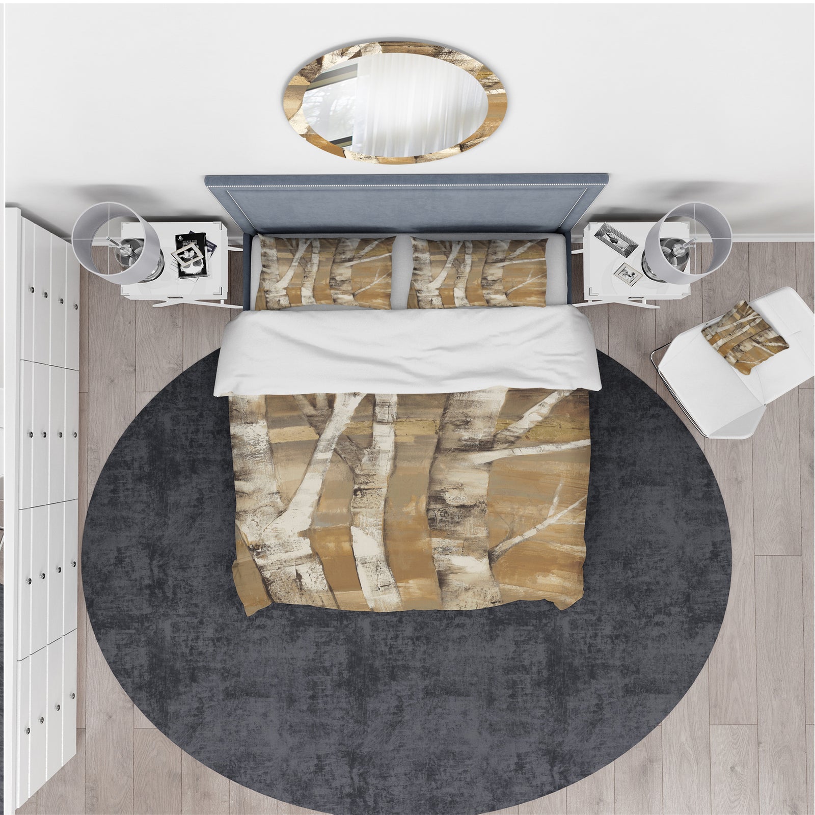 Natural Birch Forest I - Traditional Duvet Cover Set