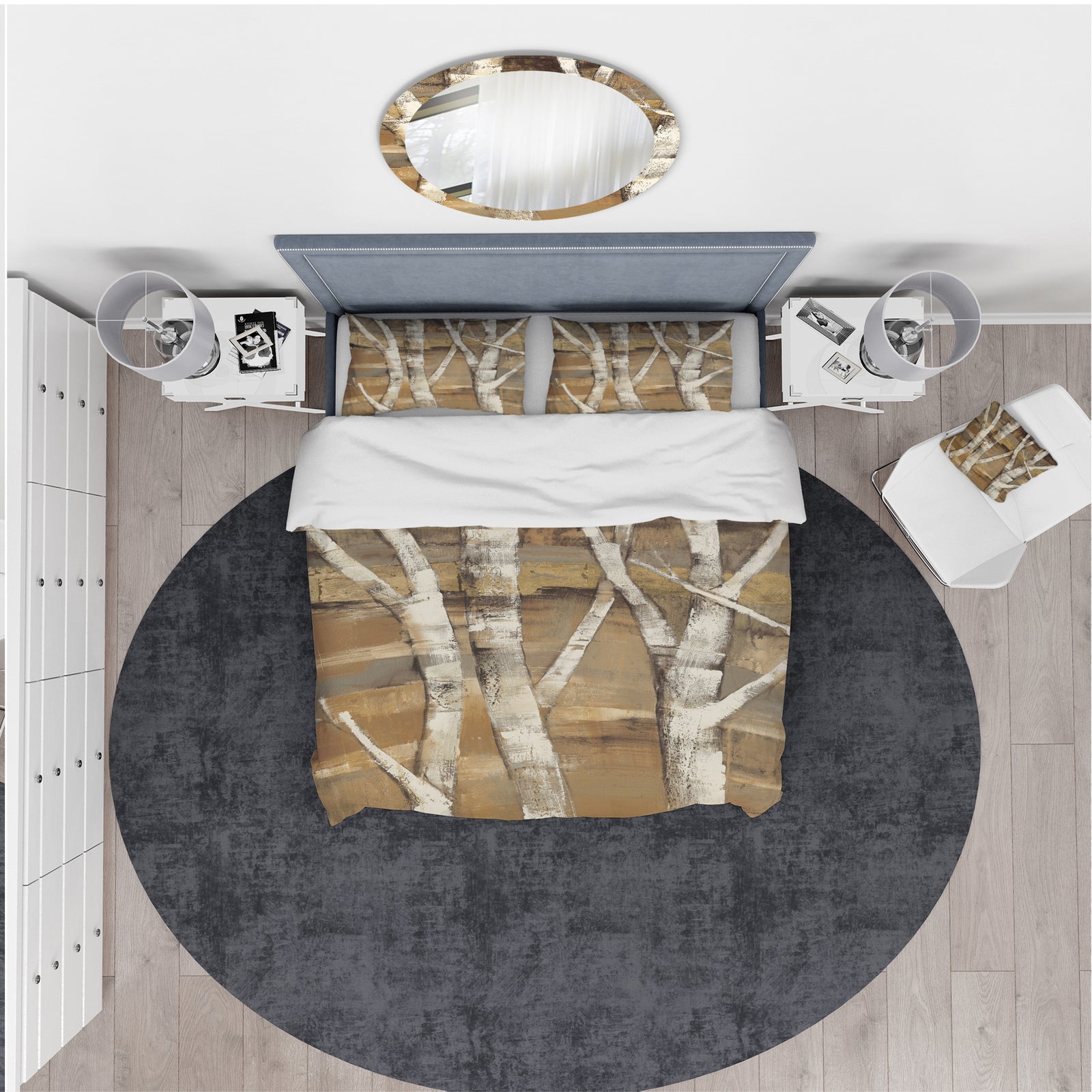 Natural Birch Forest II - Traditional Duvet Cover Set