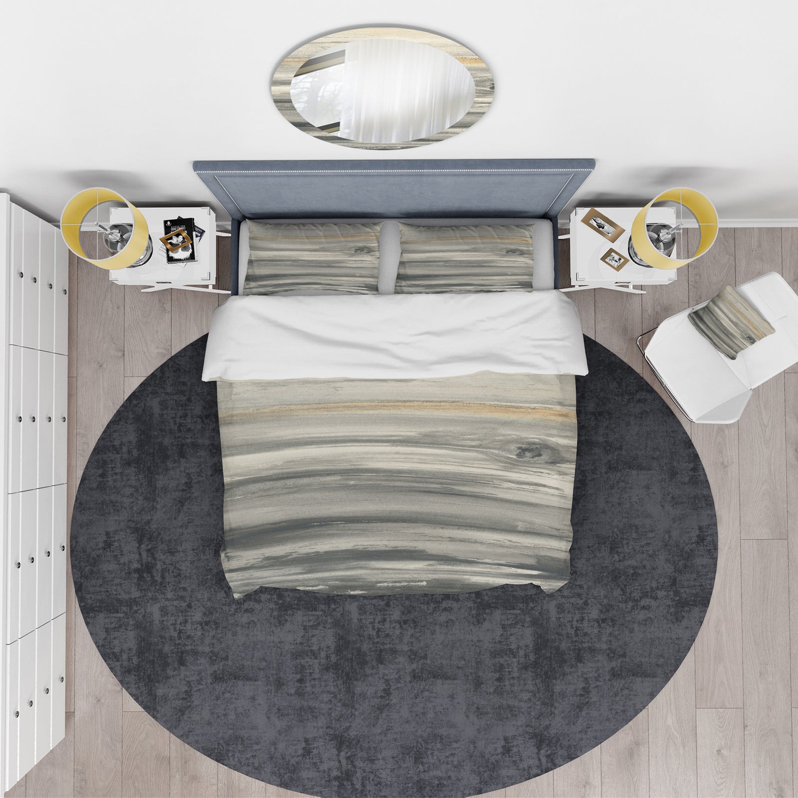 watercolor colorfields II - Glam Duvet Cover Set