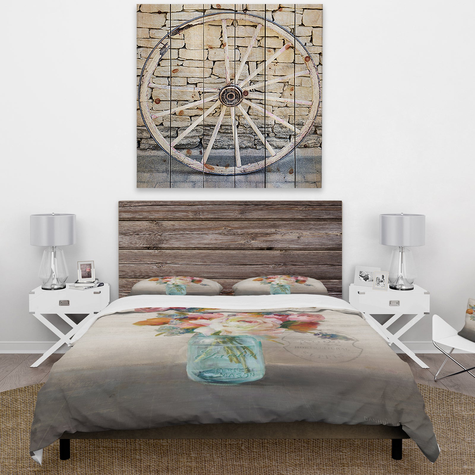 French Cottage Bouquet II Mothers - Cottage Duvet Cover Set