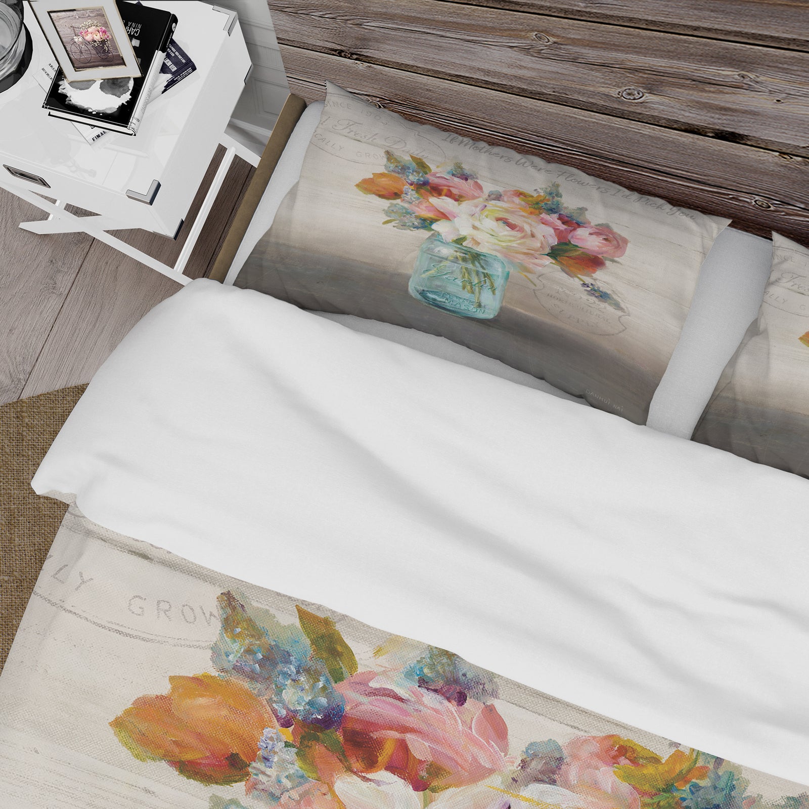 French Cottage Bouquet II Mothers - Cottage Duvet Cover Set