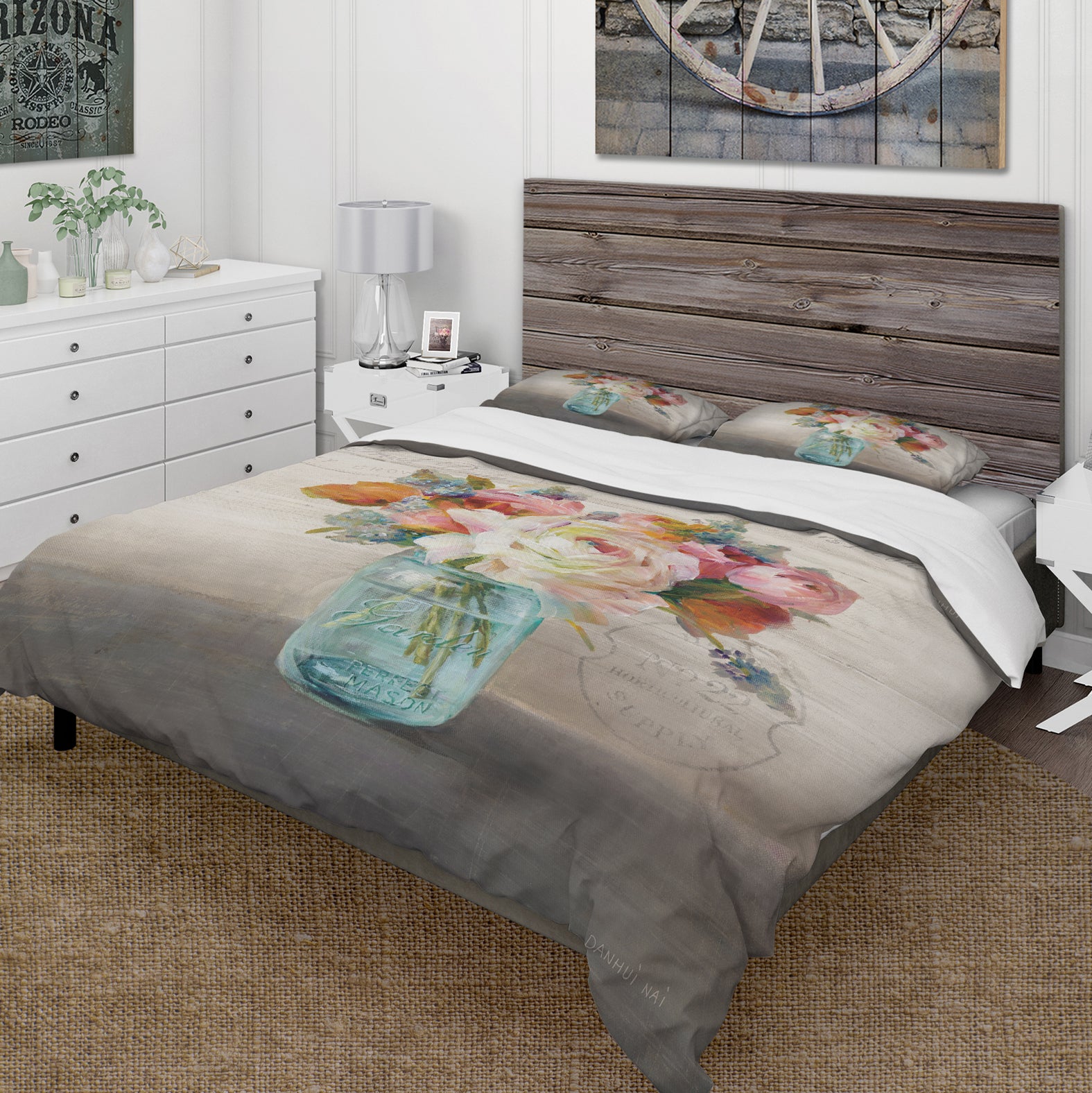 French Cottage Bouquet II Mothers - Cottage Duvet Cover Set