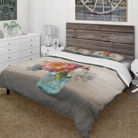 French Cottage Bouquet I Mothers - Cottage Duvet Cover Set