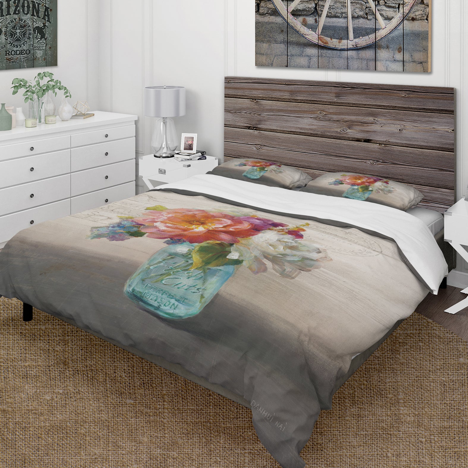 French Cottage Bouquet I Mothers - Cottage Duvet Cover Set