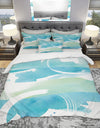 Coastal watercolors I - Geometric Duvet Cover Set